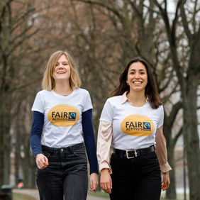Zwei der neuen FairActivists beim Auftaktevent in Köln